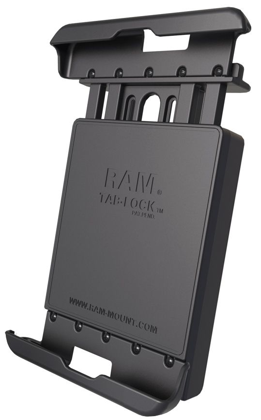RAM Mounts Universal Tab-Lock Halteschale (abschließbar) für 7-8 Zoll Tablets (in Schutzgehäusen) - AMPS-Aufnahme, Schrauben-Set