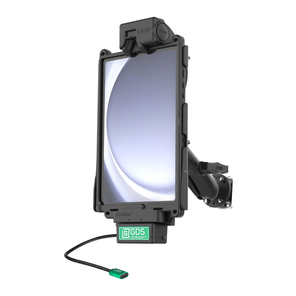 RAM Mounts GDS Fahrzeug-Ladestation für Samsung Tab A9+ in IntelliSkin Schutzhülle - USB-C-Anschluss