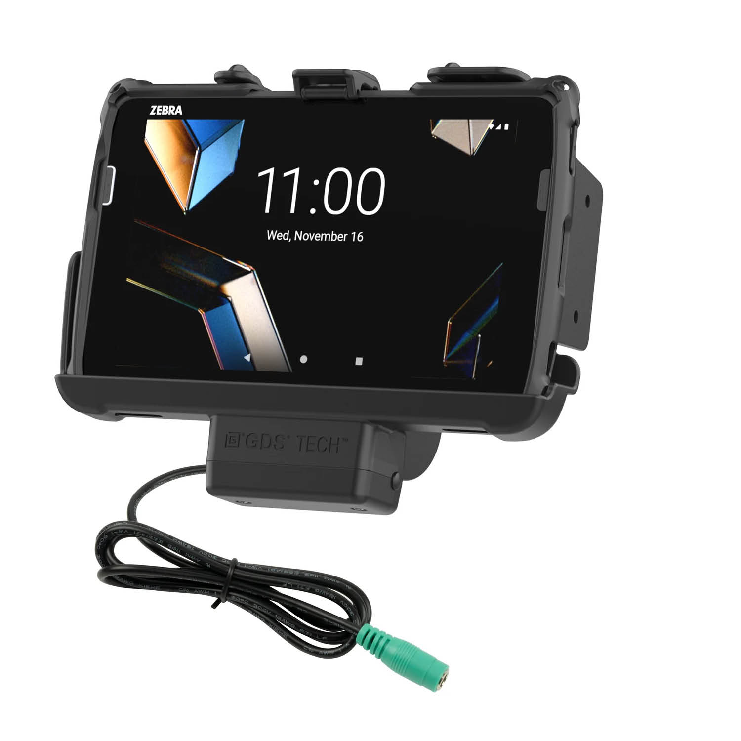 RAM Mounts EZ-Roll'r Holder for Zebra ET401, ET40 & ET45 (8") Tablets - In Rugged Boot/RAM Skin (ET401) - 5.5mm DC Power Supply