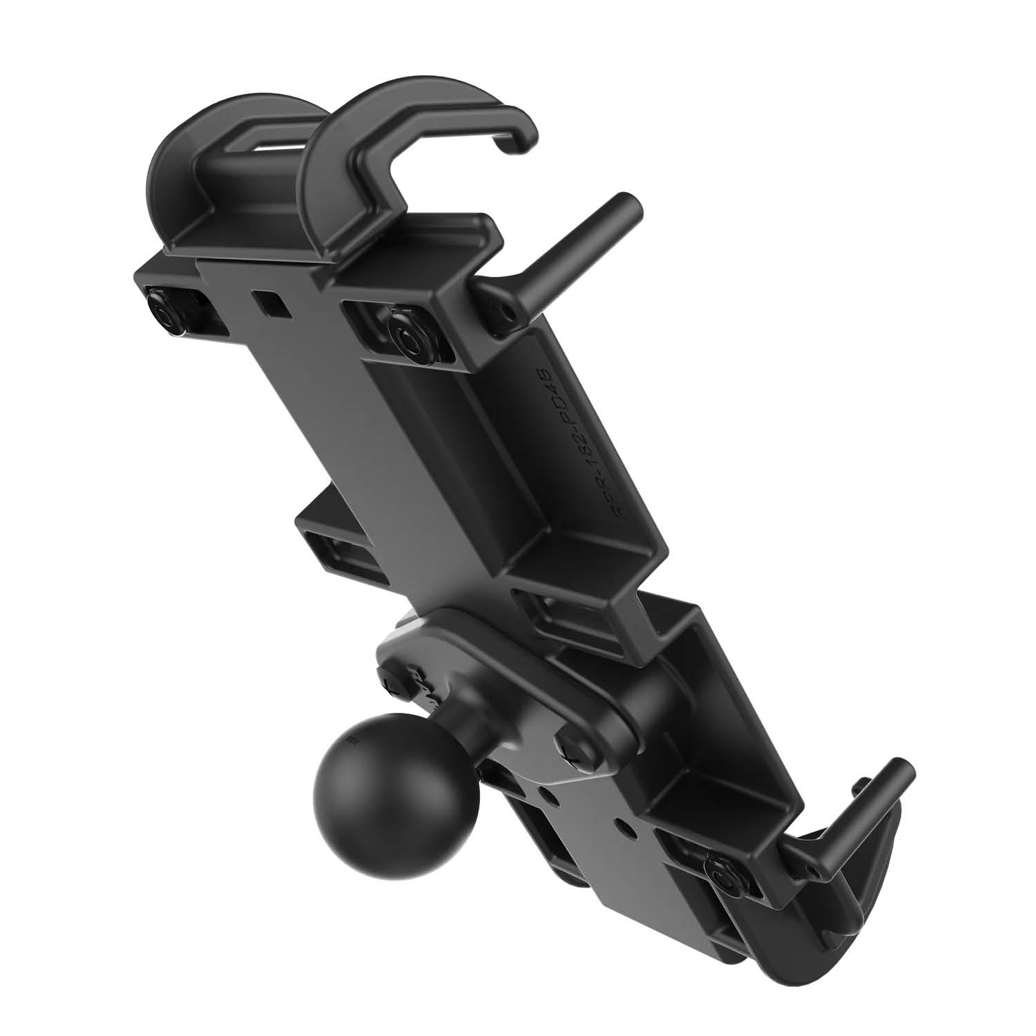 RAM Mounts Quick-Grip XL Universalhalterung für große Smartphones - Bis 92,07 mm Breite - Inkl. Trapez-Basisplatte (B-Kugel - 1 Zoll) - Schrauben-Set