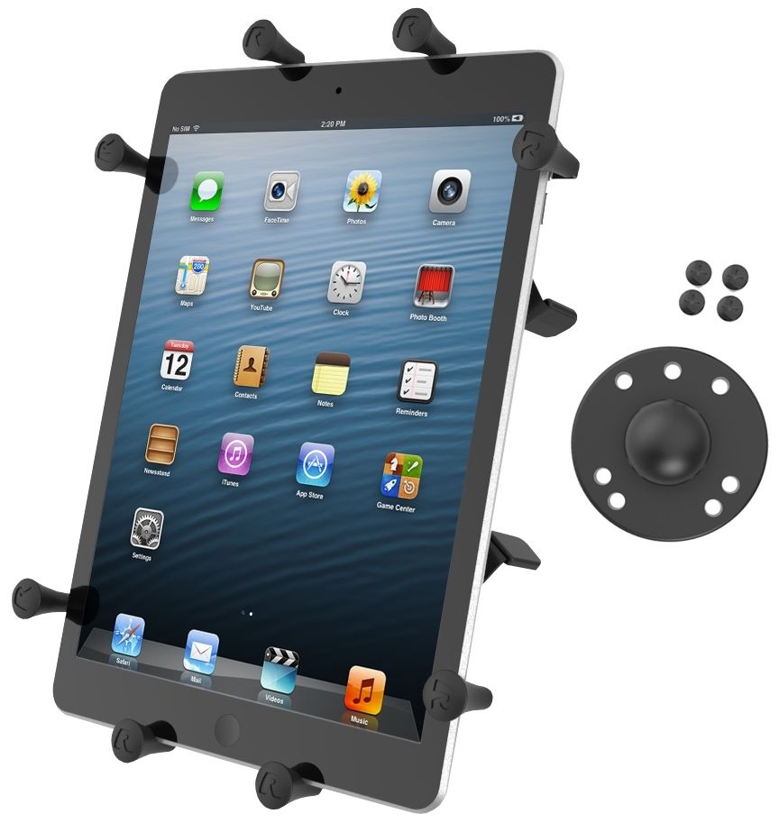 RAM Mounts X-Grip Universalhalterung für 9-11 Zoll Tablets - Runde Basiskugel (AMPS) - B-Kugel (1 Zoll) - Schrauben-Set