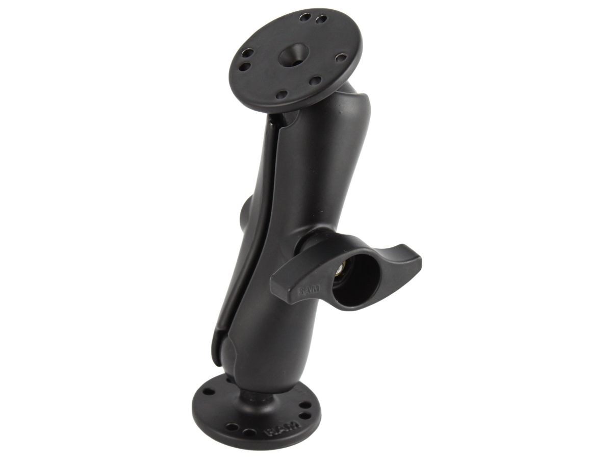 RAM® Double Ball Mount with Metal Knob - C-Ball (1.5"), Medium Arm, 4-Hole AMPS