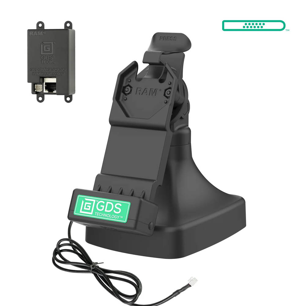 RAM Mounts GDS Uni-Conn Stand-Dockingstation - Dreh- & Schwenkbar - RJ45-Anschluss - PoE (Power over Ethernet)
