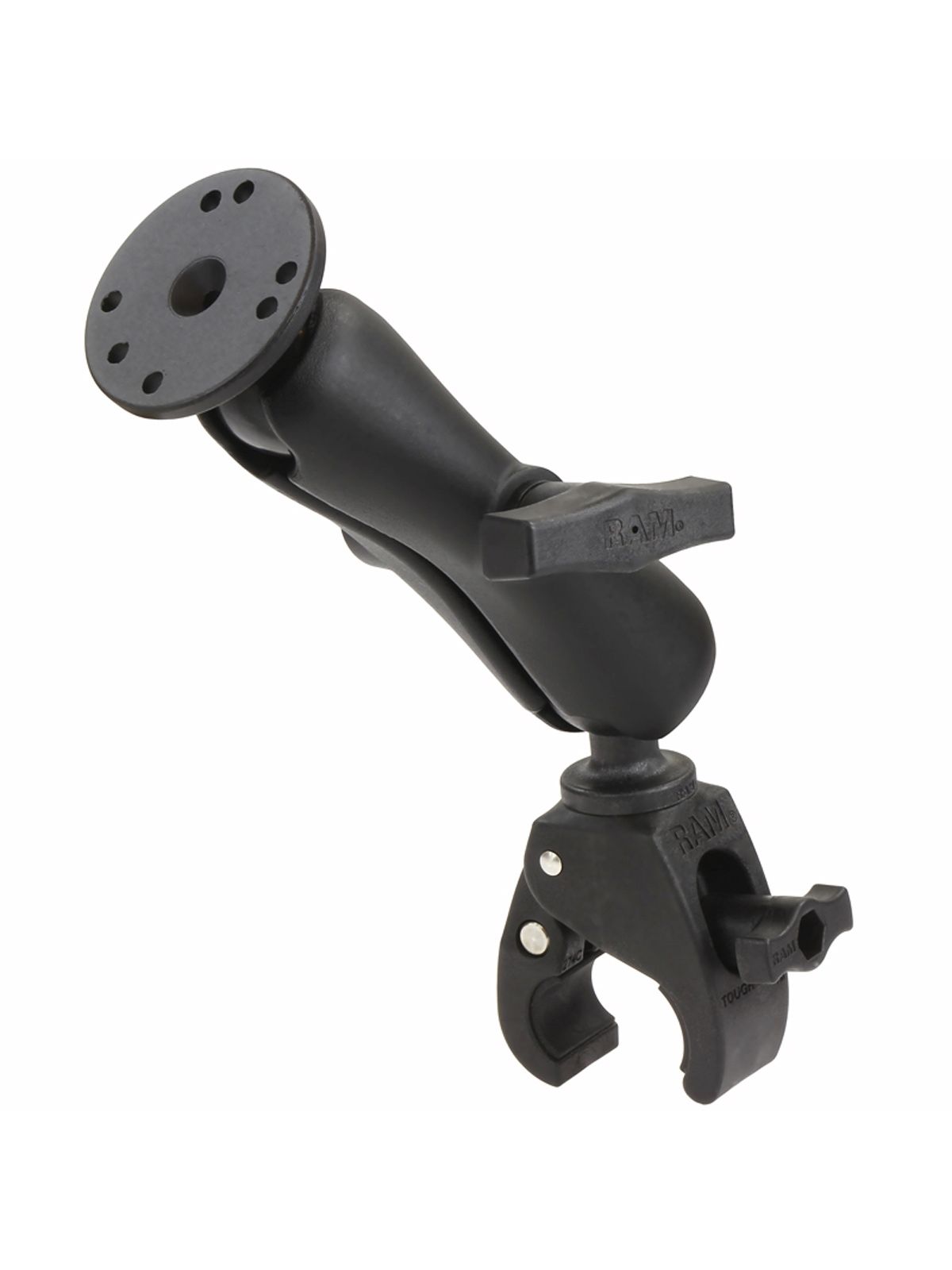 RAM Mounts Tough-Claw Set - C-Kugel (1,5 Zoll), Tough-Claw klein (Durchmesser 15,9-29,0 mm), mittlerer Verbindungsarm (ca. 145 mm)