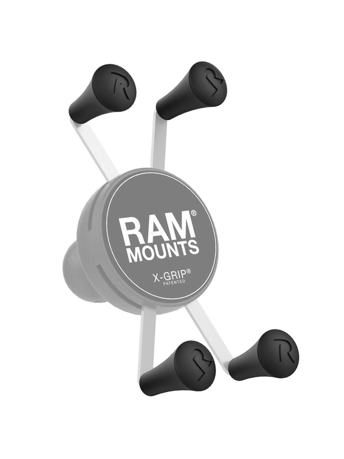 RAM Mounts Ersatz-Gummifinger für X-Grip Halteklammern - schwarz, 4er-Packung, im Polybeutel