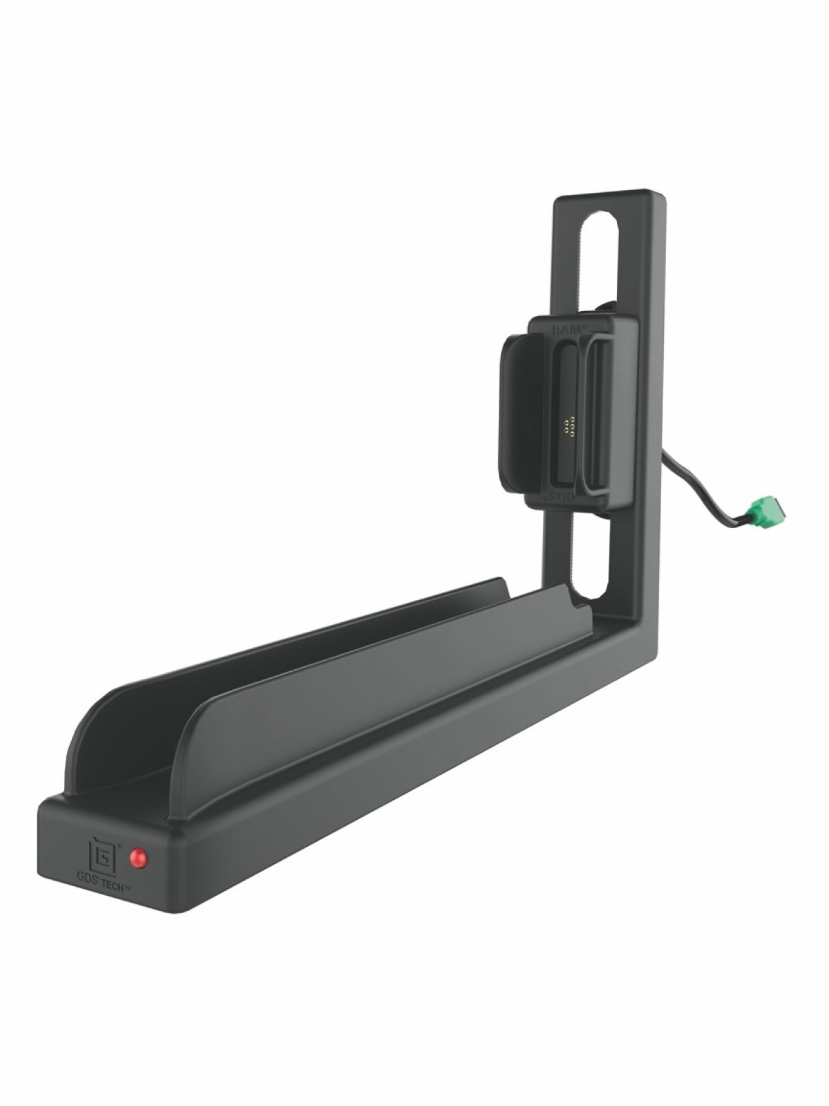RAM Mounts GDS Slide Dock Module (L-Form) für IntelliSkin Next Gen Tablet Schutzhüllen - Zum Festschrauben - Höhenverstellbar - USB-A-Anschluss