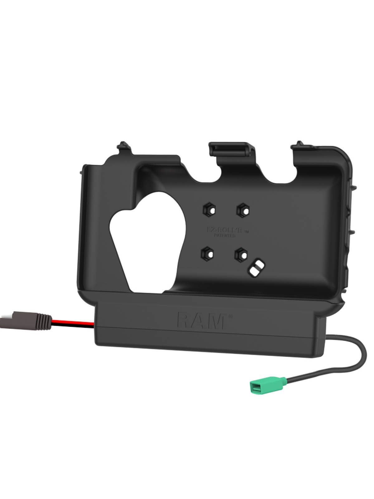 RAM Mounts EZ-Roll'r Halteschale für Samsung Tab Active3 & Active5 - In OEM/RAM Schutzhülle - Integrierter Lautsprecher - SAE & USB-A Anschluss