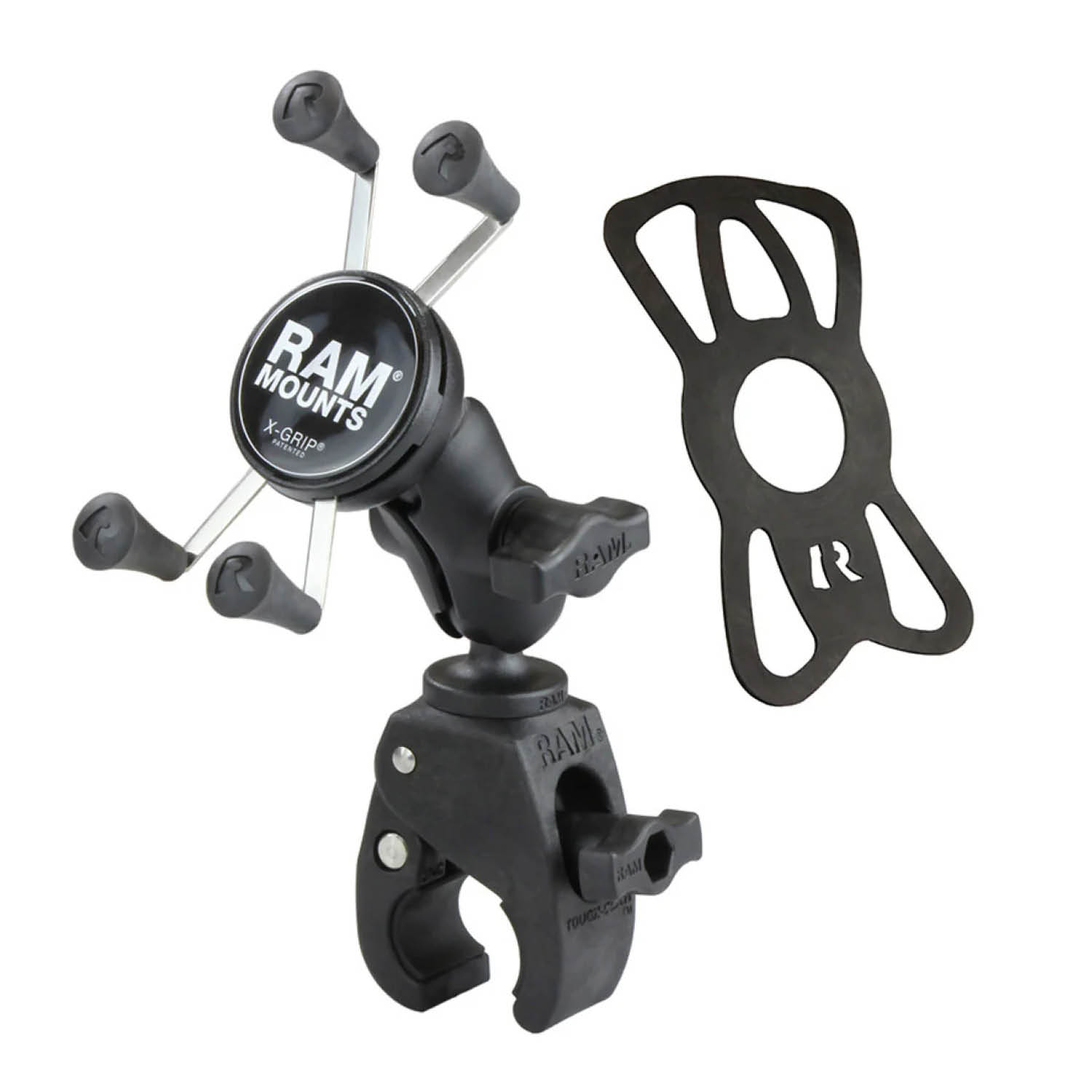 RAM Mounts X-Grip Klemm-Halterung für Smartphones - Bis 82,55 mm Breite - Kurzer Verbindungsarm - Tough-Claw Klein (Durchmesser 15,87 mm bis 28,95 mm) - B-Kugel (1 Zoll)