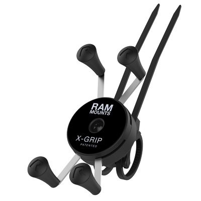 RAM Mounts X-Grip Lenker-Halterung für Smartphones bis 82,5 mm Breite - Zip-Basis (Verbundstoff)