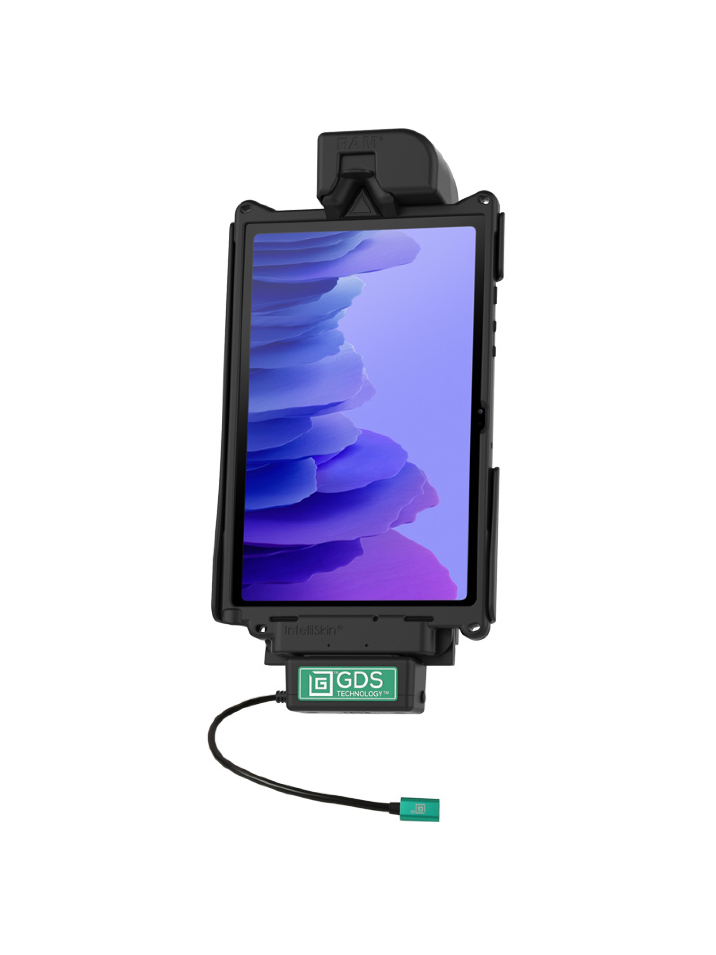 RAM Mounts GDS Tough-Dock Samsung Tab A7 10.4 in IntelliSkin-Lade-/Schutzhüllen - USB-C, 15 W Ausgang, AMPS-Aufnahme