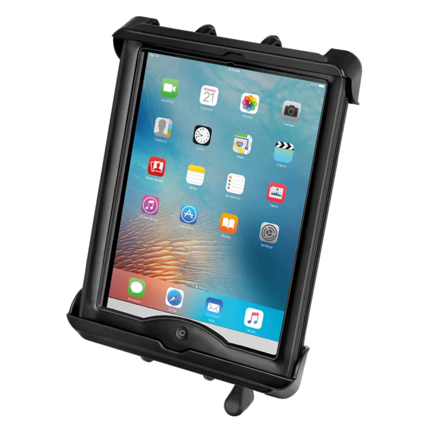 RAM Mounts Tab-Lock (abschließbar) Universal Halteschale für Tablets bis zu 11 Zoll - AMPS-Aufnahme, Schrauben-Set