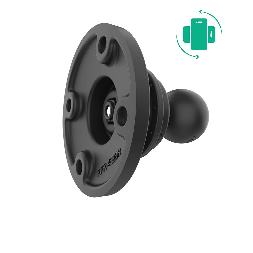 RAM Mounts Rotation Kugel-Adapter für Halteschalen - B-Kugel (1 Zoll), Verbundstoff, 2-/4-Loch AMPS