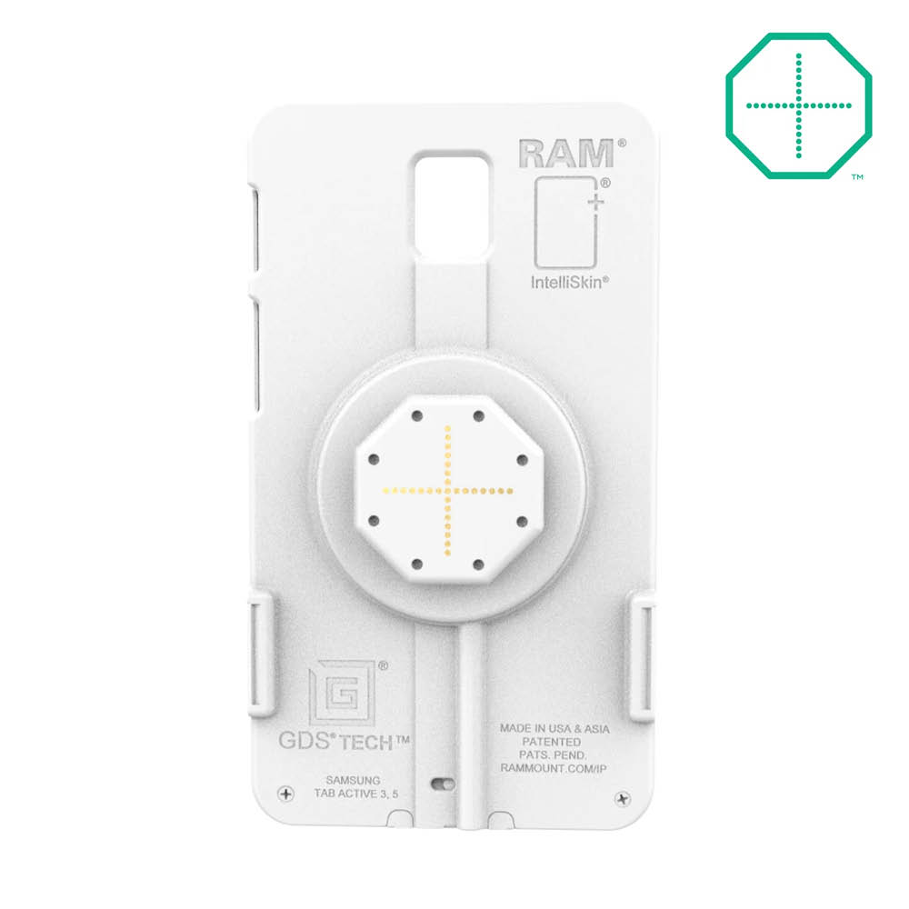 RAM Mounts IntelliSkin Thin-Case Ladeschutzhülle für Samsung Galaxy Tab Active3 & Active5 - GDS-Technologie, Rückseitige Pogo-Pads, Externer USB-C Anschluss, hellgrau