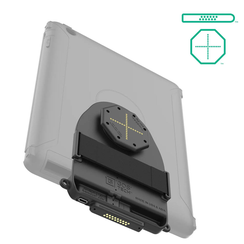 RAM Mounts GDS Tab-Conn für Tablets in Otterbox Defender Schutzhüllen (D-Shape & rückseitige Pogo-Pads)