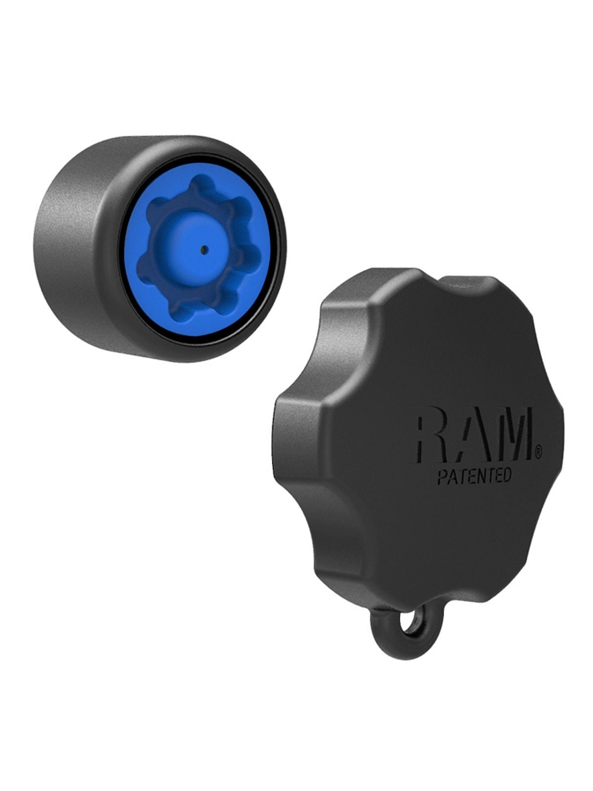 RAM Mounts Pin-Lock Sicherung und Adapter (7-Pin) - für B-Kugel Verbindungsarme, 1/4"-20 Innengewinde, im Polybeutel