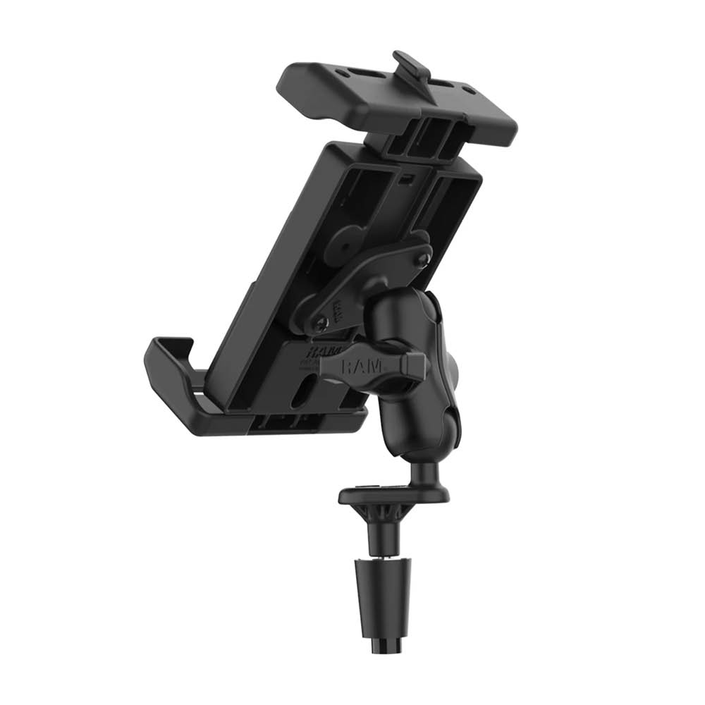 RAM Mounts Quick-Grip Pro XL Motorrad-Halterung für Smartphones - B-Kugel (1 Zoll), Lenkerkopf-Basis, kurzer Verbindungsarm