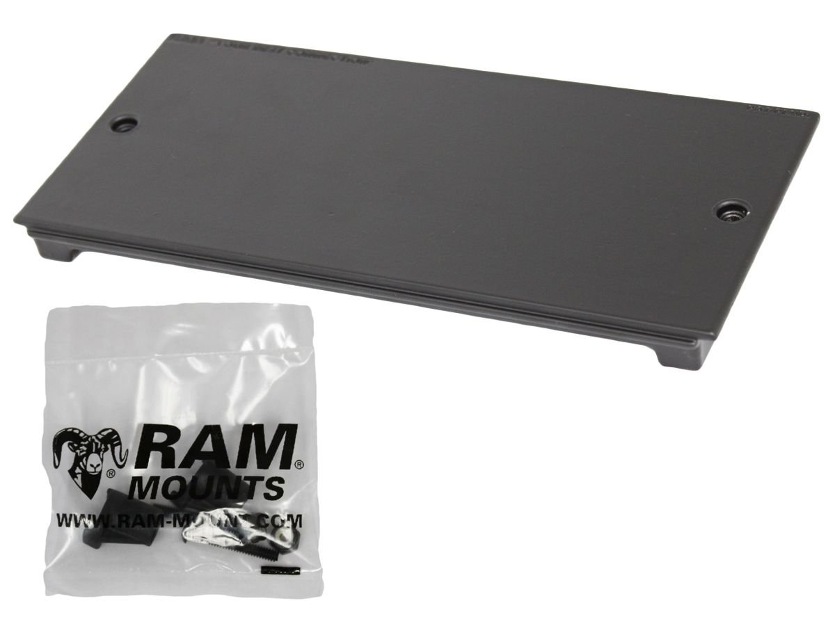 RAM Mounts Abdeckplatte für Tough-Box Fahrzeugkonsolen - Aluminium (druckgegossen), 101,6 mm hoch, Schrauben-Set