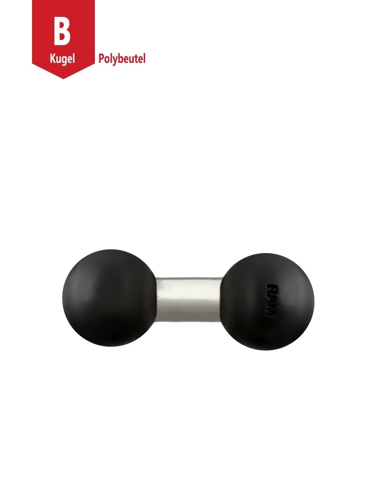 RAM Mounts Doppelkugel-Adapter - B-Kugel (1 Zoll), ca. 64 mm lang