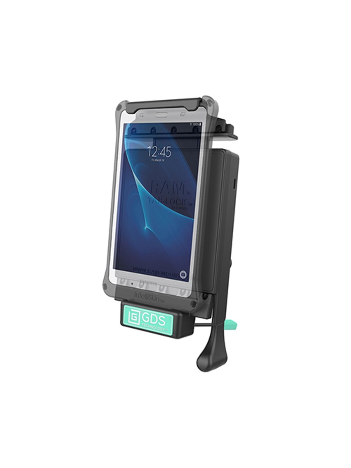 RAM Mounts GDS Dockingstation Samsung Galaxy Tab A (7.0) in IntelliSkin-Lade-/Schutzhüllen - abschließbar, Stromanbindung , AMPS-Aufnahme