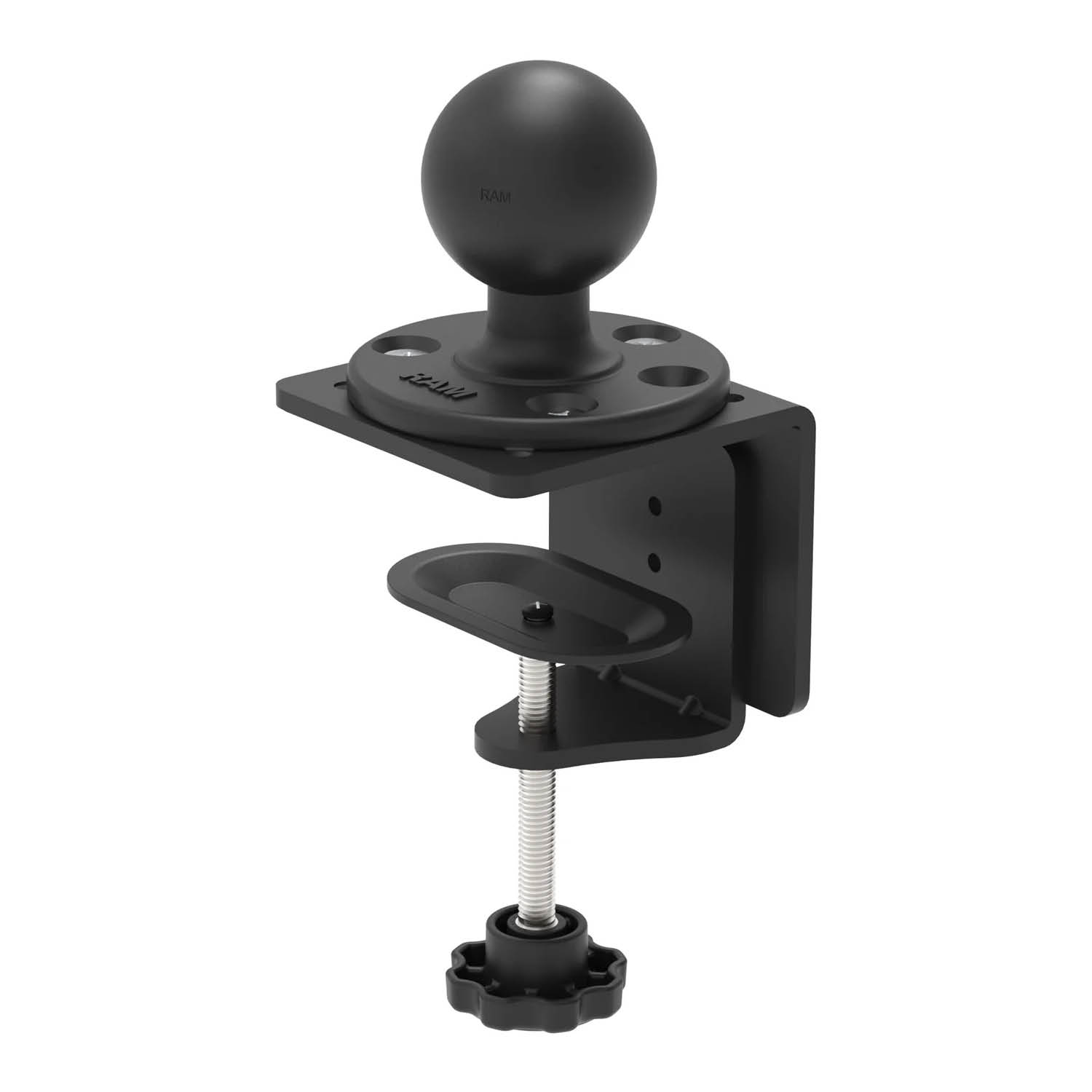 RAM Mounts Schraub-Klemme mit runder D-Kugel (2,25 Zoll) Basisplatte - Klemmbereich 0-101,6 mm, 4-Loch AMPS