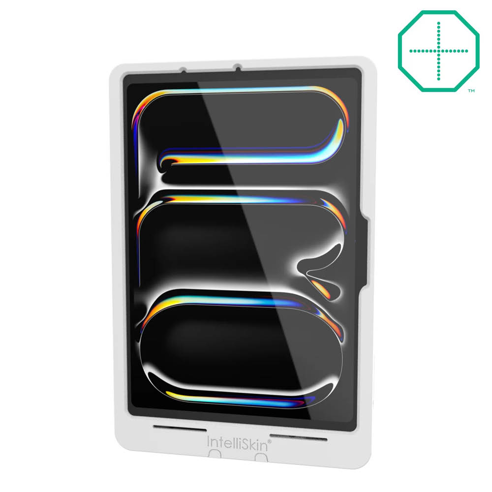 RAM Mounts IntelliSkin Thin Case Ladeschutzhülle für Apple iPad Pro 11 (M4) - GDS-Technologie, Rückseitige Pogo-Pads, USB-C-Anschluss (Extern), hellgrau