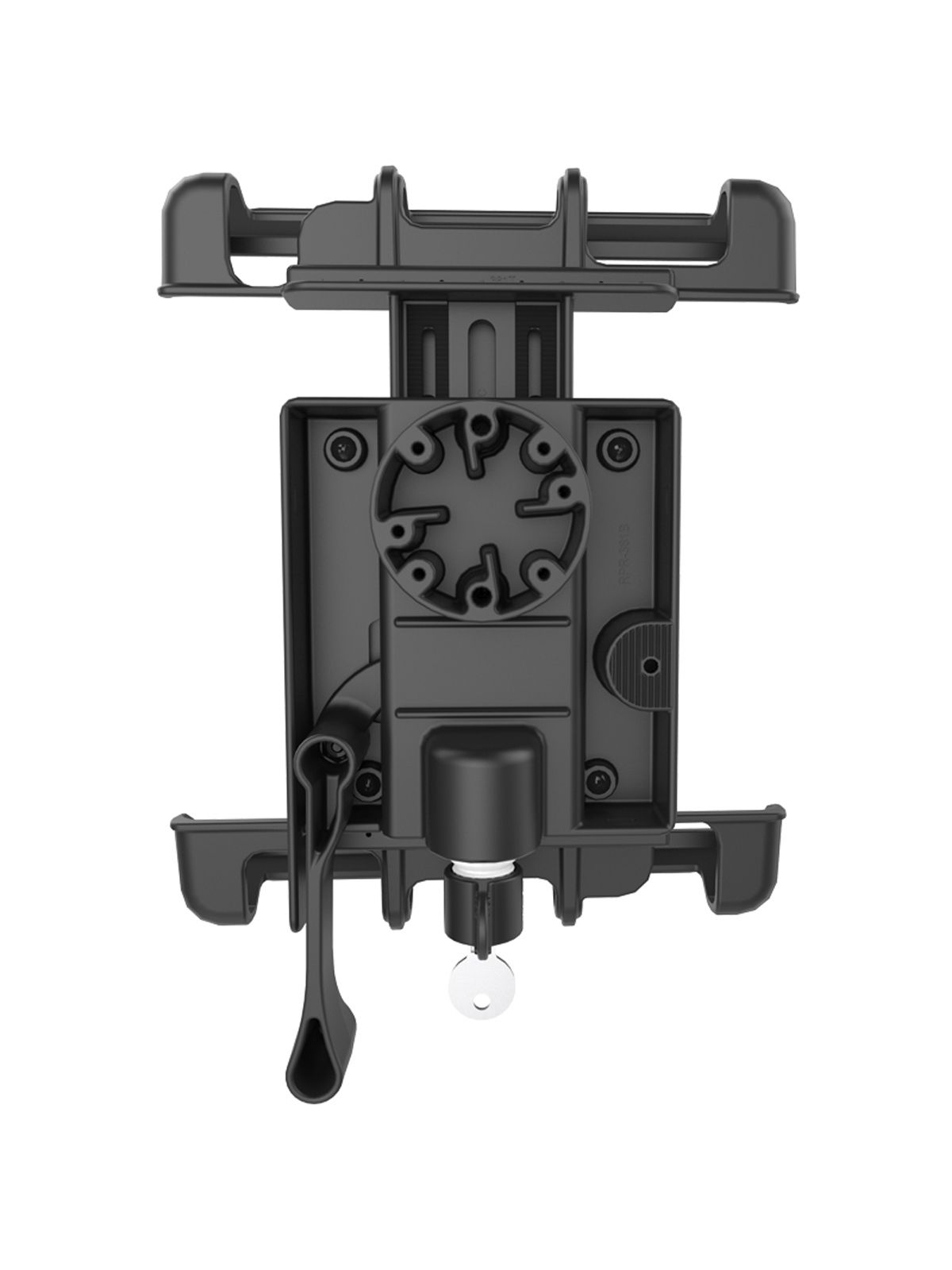 RAM Mounts Universal Tab-Lock Halteschale (abschließbar) für 10 Zoll Tablets (in Schutzgehäusen) - AMPS-Aufnahme, Schrauben-Set