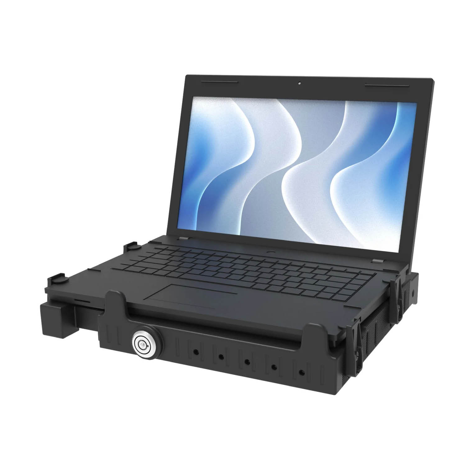RAM Mounts Tough-Tray™ III Spring Loaded Laptop Tray - for most 10"-17" Laptops, 4-Hole AMPS Connection