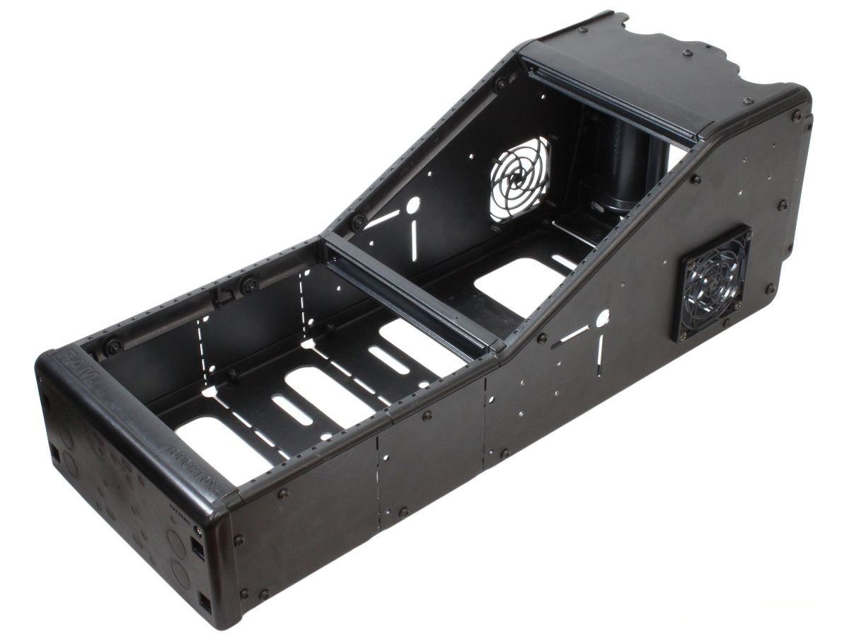 RAM Mounts Tough-Box Fahrzeugkonsole (ohne Tele-Pole-Aufnahmen) - ohne Rückwand, Abmessungen (238,8 mm breit, 603,3 mm tief, 104,7-208,3 mm hoch)