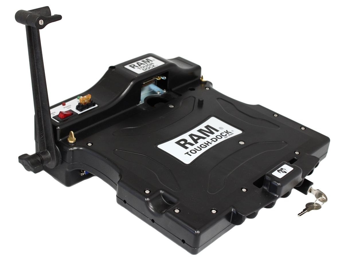 RAM Mounts Tough-Tray Halter mit Schnittstelle für GETAC B300 Laptops - AMPS-Aufnahme