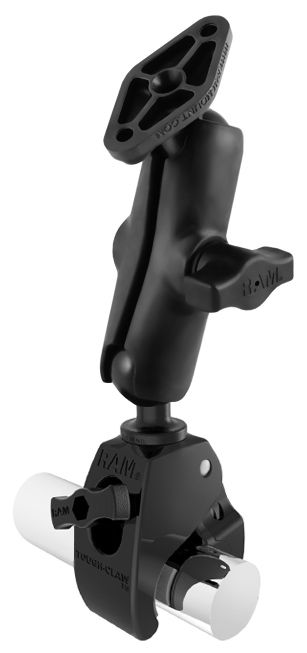 RAM Mounts Tough-Claw Set - B-Kugel (1 Zoll), Tough-Claw mittel (Durchmesser 25,4-40,6 mm), mittlerer Verbindungsarm (ca. 90 mm)