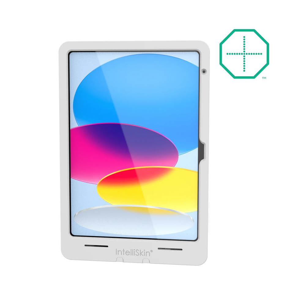 RAM Mounts IntelliSkin Thin-Case Ladeschutzhülle für Apple iPad 10 & 11 Gen. (A16) - GDS-Technologie, Rückseitige Pogo-Pads, USB-C-Anschluss (Extern), hellgrau