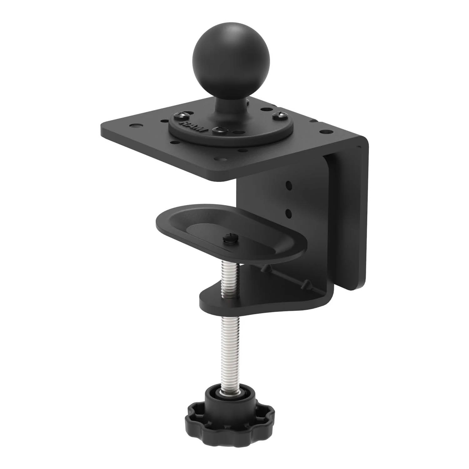 RAM Mounts Schraub-Klemme mit runder C-Kugel (1,5 Zoll) Basisplatte - Klemmbereich 0-101,6 mm, 4-Loch AMPS