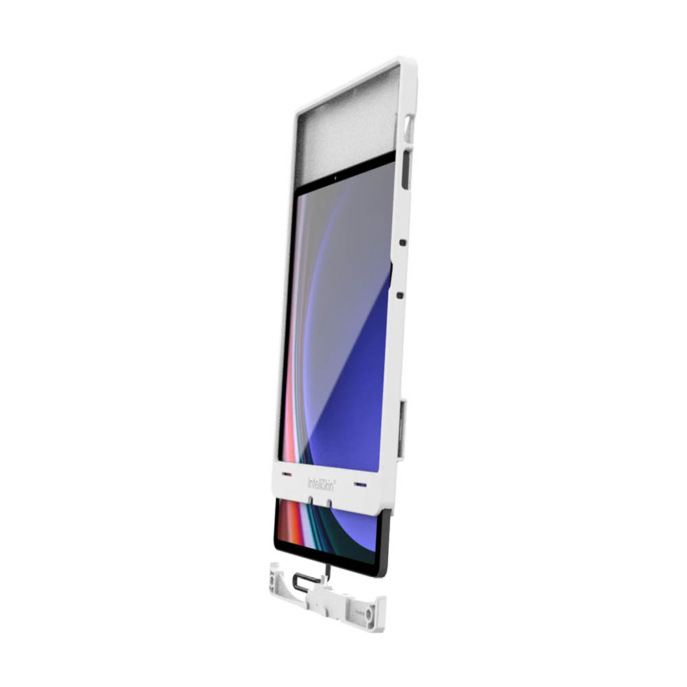 RAM Mounts IntelliSkin Thin-Case Ladeschutzhülle für Samsung Galaxy Tab S9 FE+/S9+/S10+ - Rückseitige Pogo-Pads, Externer USB-C Anschluss, GDS-Technologie, hellgrau