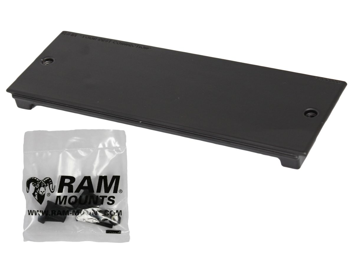 RAM Mounts Abdeckplatte für Tough-Box Fahrzeugkonsolen - Aluminium (druckgegossen), 76,2 mm hoch, Schrauben-Set