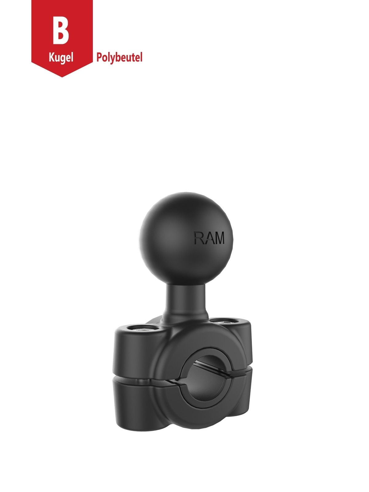 RAM Mounts Torque Rohrschelle - für 9,53-15,88 mm Durchmesser, B-Kugel (1 Zoll)