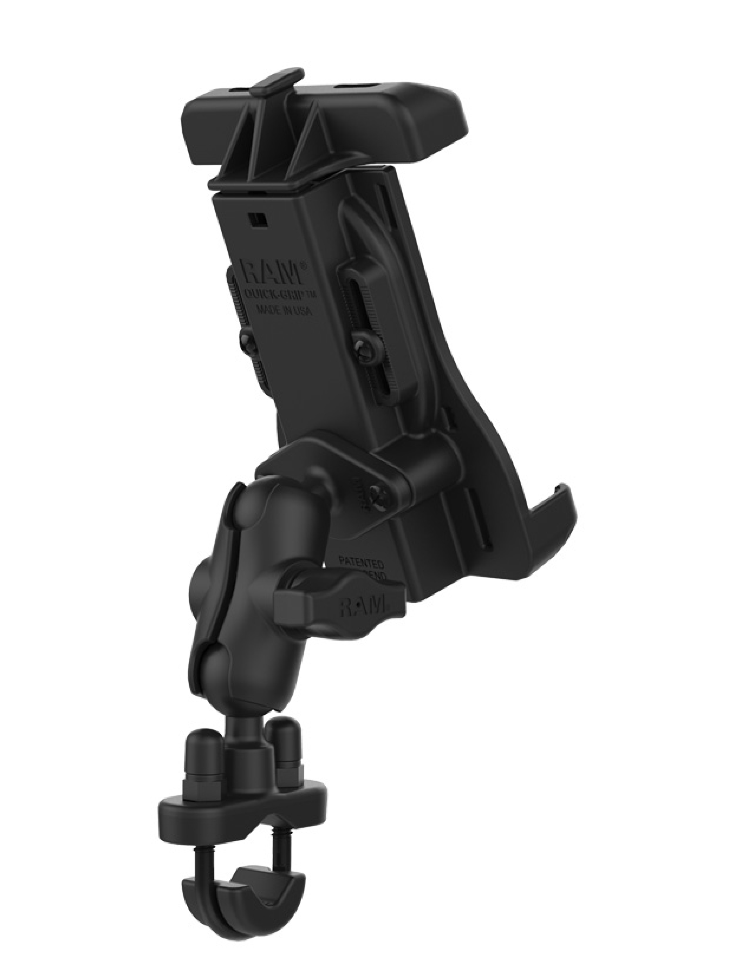 RAM Mounts Motorrad-Halterung mit Quick-Grip Halteschale für Apple MagSafe kompatible Smartphones - B-Kugel (1 Zoll)