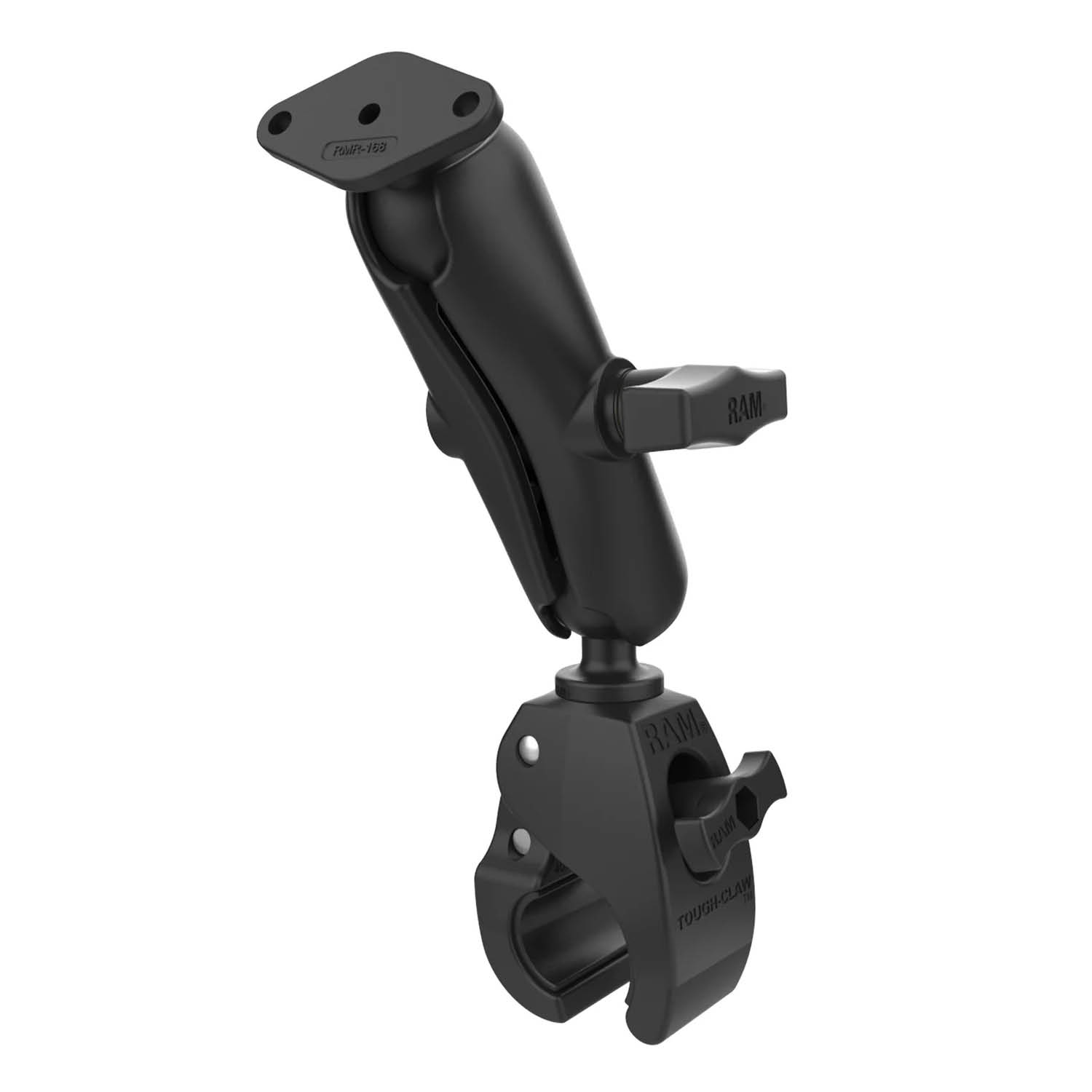 RAM Mounts Tough-Claw Set - C-Kugel (1,5 Zoll), Tough-Claw mittel (Durchmesser 25,4-40,6 mm), mittlerer Verbindungsarm, 2-Loch AMPS