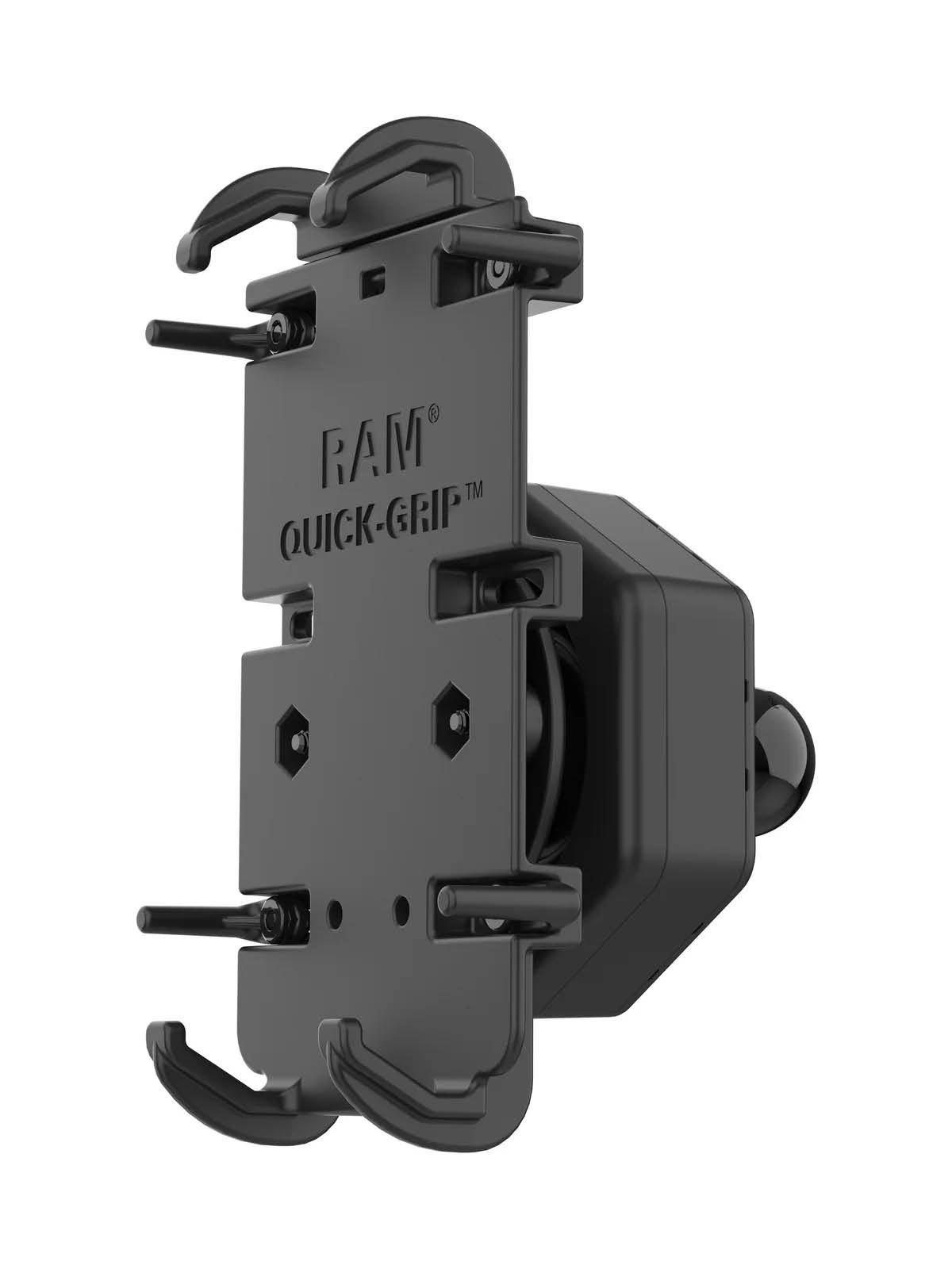 RAM Mounts Quick-Grip XL Universal-Halteschale mit Vibe-Safe Adapter - B-Kugel (1 Zoll)