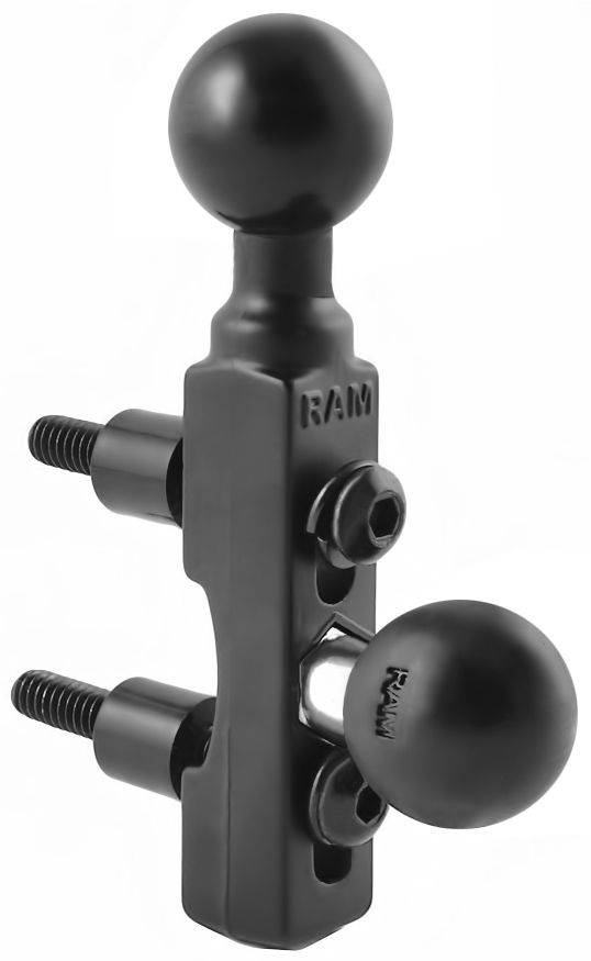 RAM Mounts Motorrad-Basisbefestigung Lenker/Bremse/Kupplung mit zusätzlicher Kugel - B-Kugel (1 Zoll)