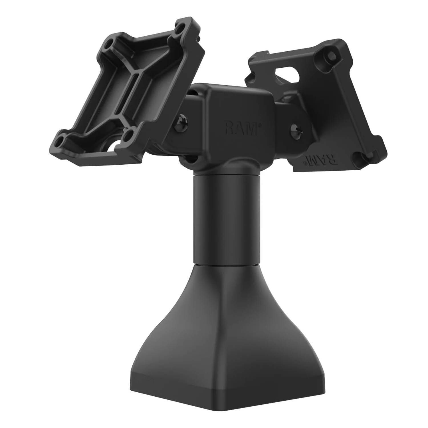 RAM Mounts Standfuss (7 Zoll) - zwei 180° schwenkbare 75x75 mm VESA Aufnahmen