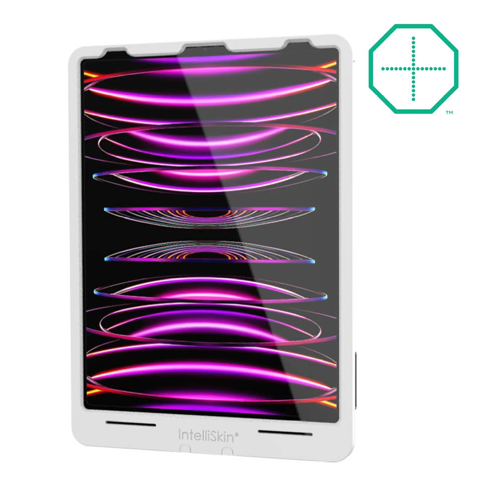 RAM Mounts IntelliSkin Thin Case Ladeschutzhülle für Apple iPad Pro 12.9 (3.-6. Gen.) - GDS-Technologie, Rückseitige Pogo-Pads, USB-C-Anschluss (Extern) - Grau, hellgrau