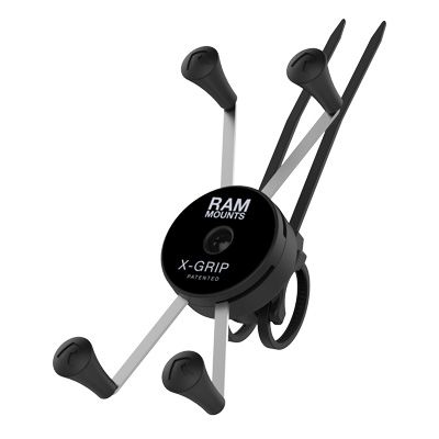 RAM Mounts X-Grip Lenker-Halterung für Smartphones breiter als 82,5 mm - Zip-Basis (Verbundstoff)