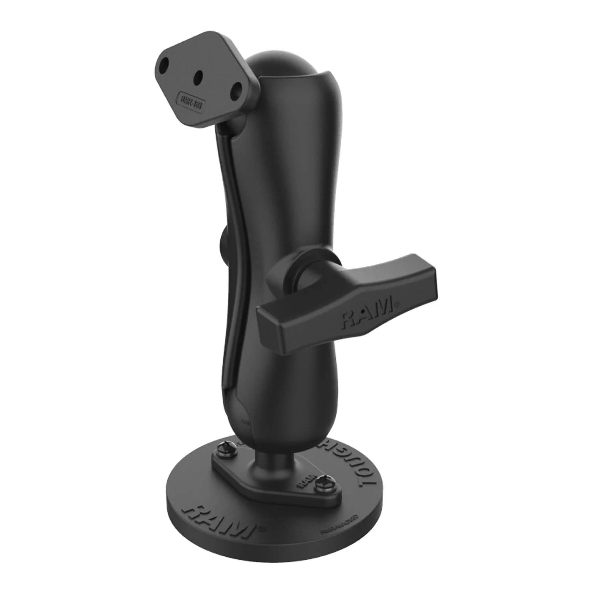 RAM Mounts Tough-Mag Set - C-Kugel (1,5 Zoll), magnetische Basis, mittlerer Verbindungsarm, 2-Loch AMPS Anbindung
