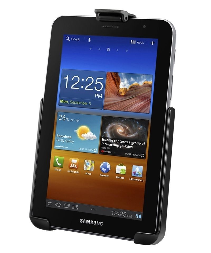 RAM Mounts Gerätehalteschale für Samsung Galaxy Tab 7.0 Plus (ohne Schutzhüllen/-gehäuse) - AMPS-Anbindung, Schrauben-Set, im Polybeutel