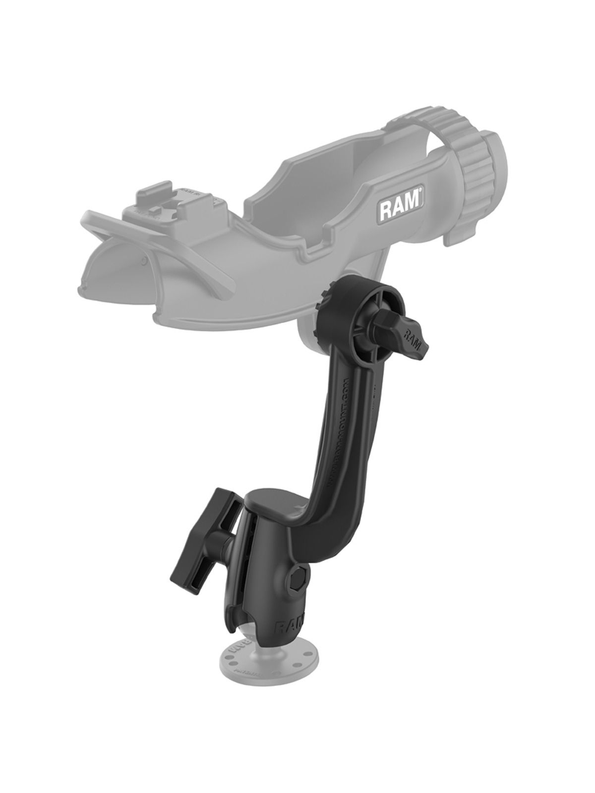 RAM Mounts Ratchet-Arm mit C-Kugel Aufnahme (1,5 Zoll) - Verbundstoff, Ratchet-System