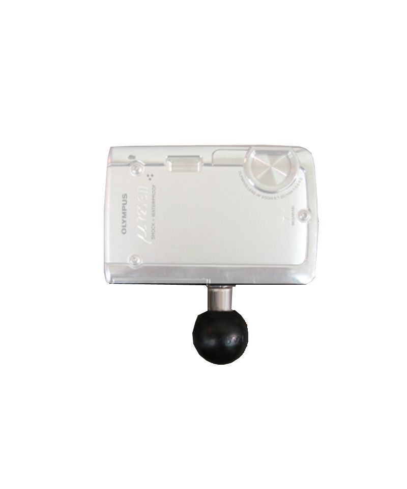 RAM Mounts Kamerahalterung (kurz) für Lenker/Rohre mit 1/4"-20 Gewindestift - mit Klemmschelle, B-Kugel (1 Zoll), im Polybeutel