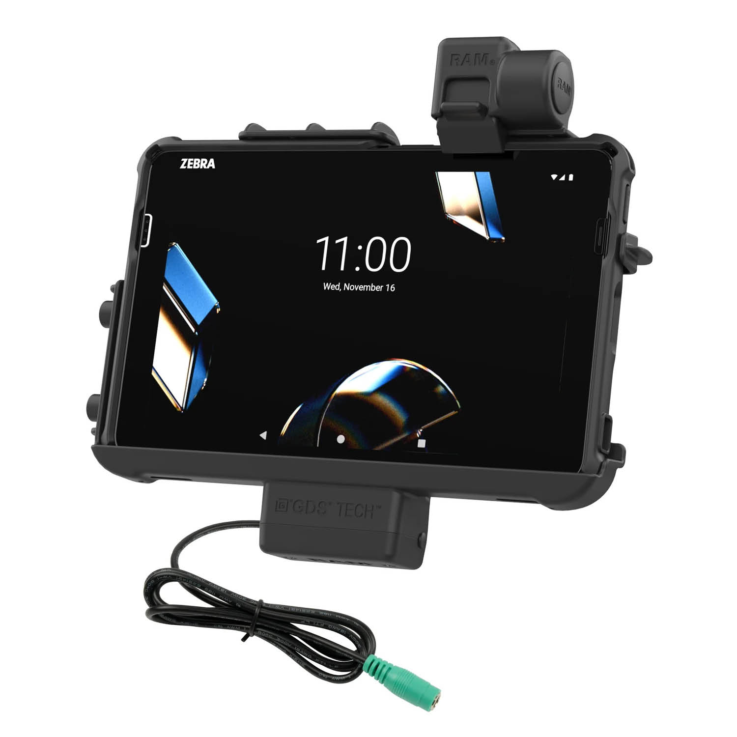 RAM Mounts Thin-Dock for Zebra ET401 & ET4x (10") Tablets - With or without RAM Skin/Rugged Boot - 5.5mm DC Power Supply