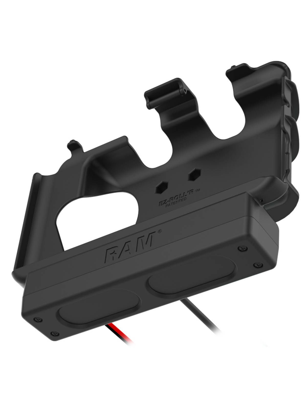 RAM Mounts EZ-Roll'r Halteschale für Samsung Tab Active3 & Active5 - In OEM/RAM Schutzhülle - Integrierter Lautsprecher - SAE & USB-A Anschluss