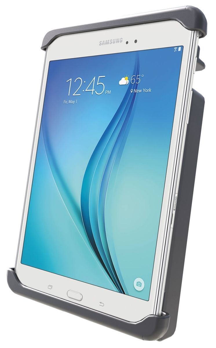 RAM Mounts Universal Tab-Lock Halteschale (abschließbar) für 8 Zoll Tablets inkl. Samsung Tab A 8.0 (ohne Schutzgehäuse/-hüllen) - AMPS-Aufnahme, Schrauben-Set