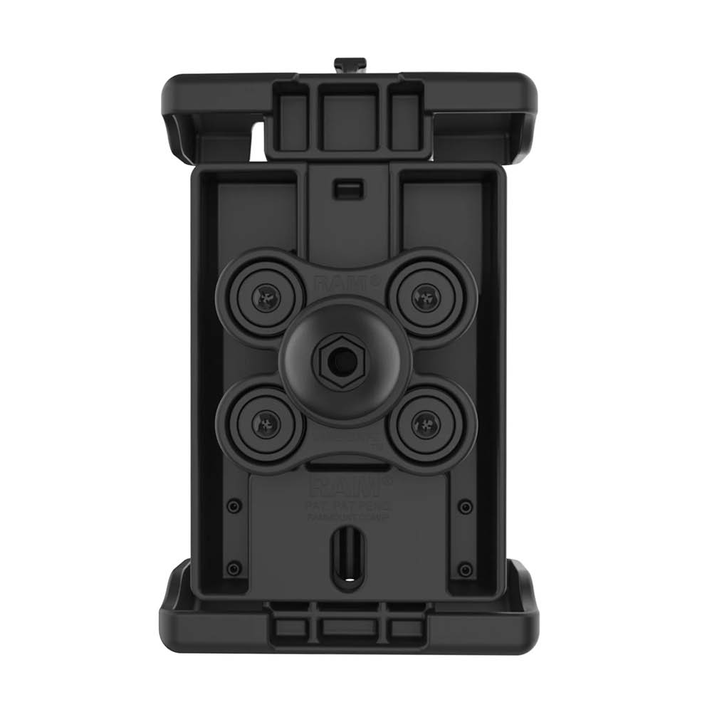 RAM Mounts Quick-Grip™ Pro XL Universal Halteschale für Smartphones mit Vibrationsdämpfung inkl. Trapez-Basisplatte - B-Kugel (1 Zoll), MagSafe kompatibel
